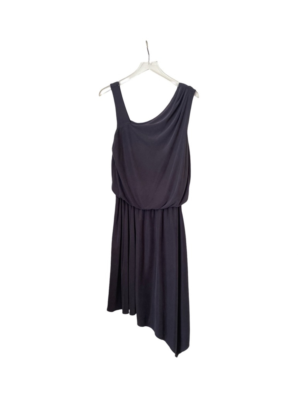 Anthro HD in Paris One-Shoulder Black Draped Dress